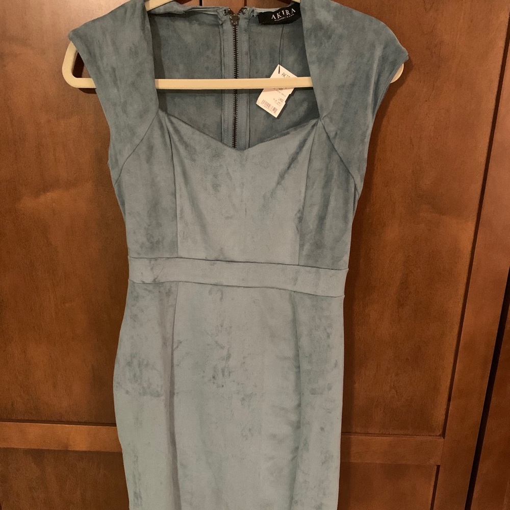 Akira Faux Suede Sheath Dress